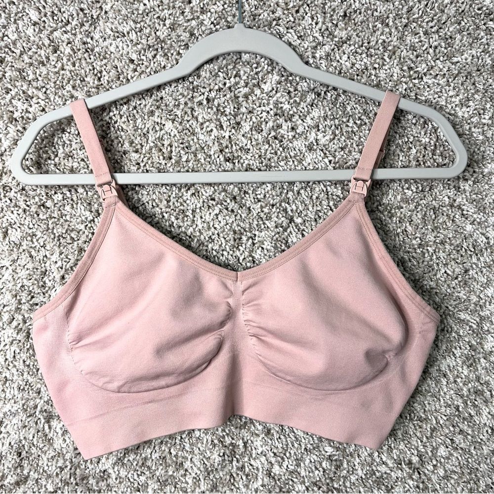 Soma Blush Nude Nursing‎ Seamless Bralette in Size Large